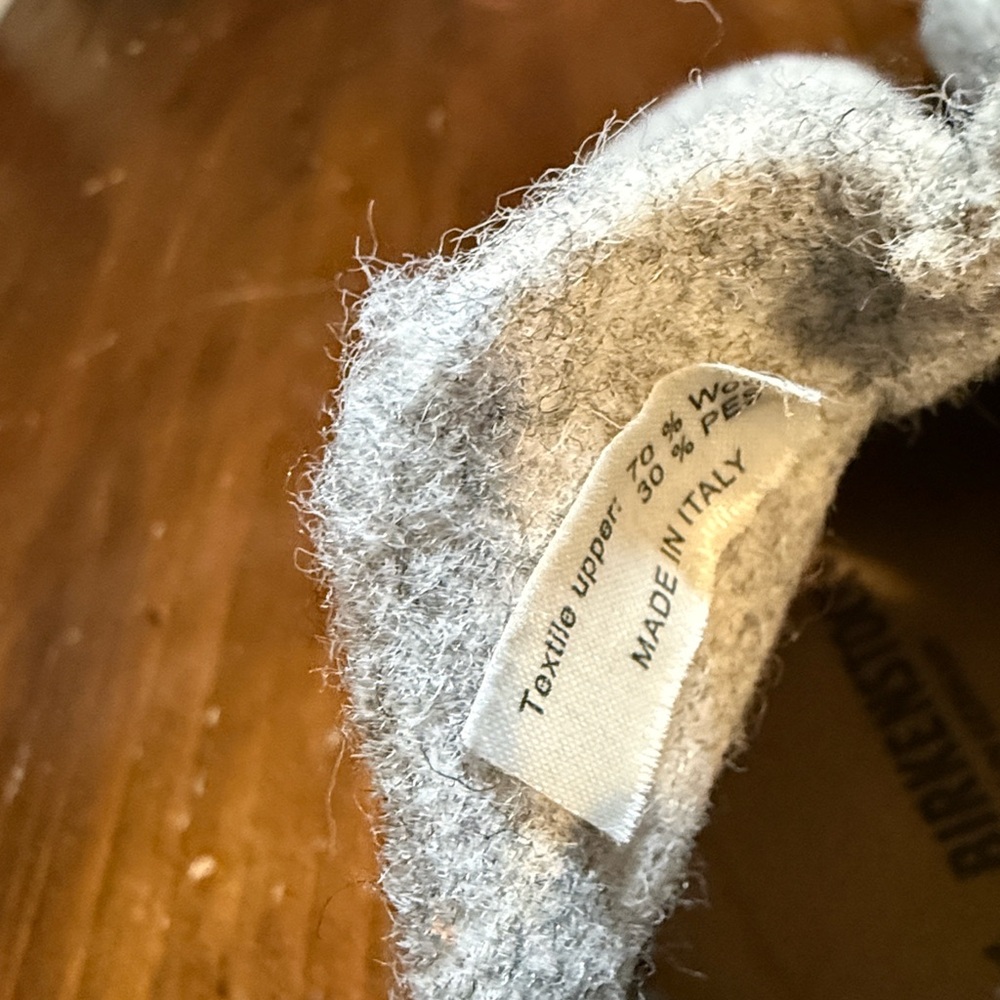 BIRKENSTOCK ANDERMATT SHEARLING ANTHRACITE LIGHT GREY🦋 - Picture 8 of 11